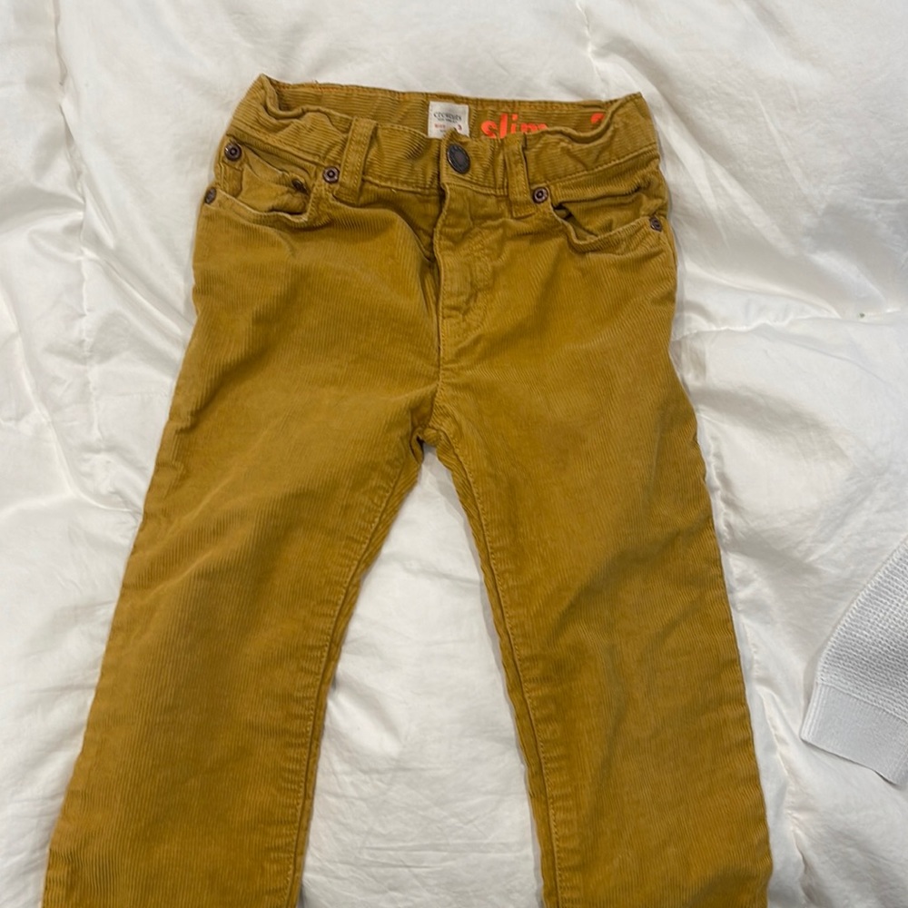 J crew crewcuts mustard yellow cords